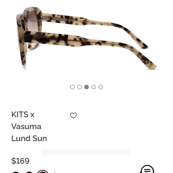 LIKE NEW: KITS x Vasuma Lund Sun Sunglasses in white tortoise. - Picture 4 of 4